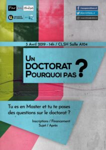 3 Avril – Un doctorat, pourquoi pas ?