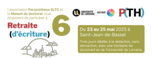 Retraite d’écriture #6 (mai 2025)