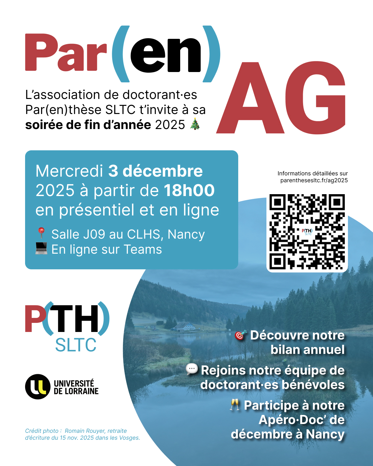 Par(en)AG — Soirée de bilan 2025 de Par(en)thèse SLTC